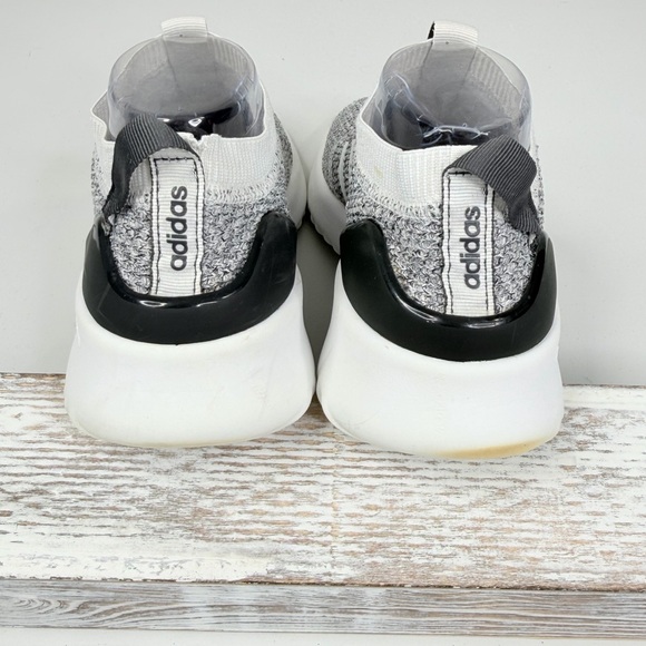 ADIDAS Women's Cloud Foam Pure Slip On Knit Sneakers Gray/White-7.5 - Picture 5 of 8